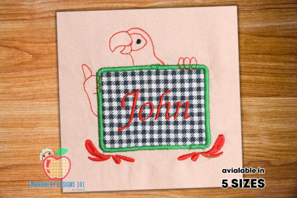 Applique Frame of Parrot: Sweatshirt Design Review
