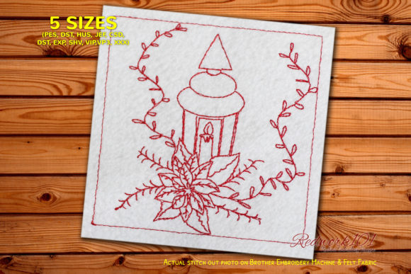 Christmas Bouquet Redwork Design Review