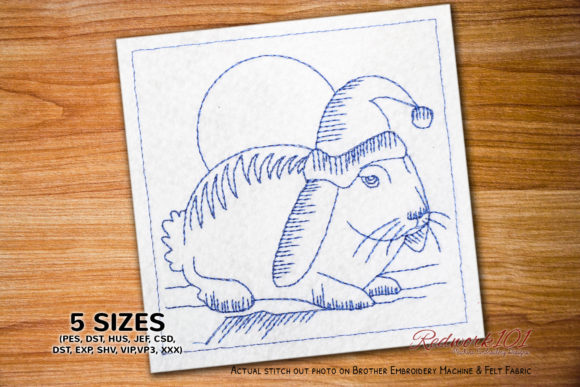 Christmas Rabbit Redwork: A Designer’s Review