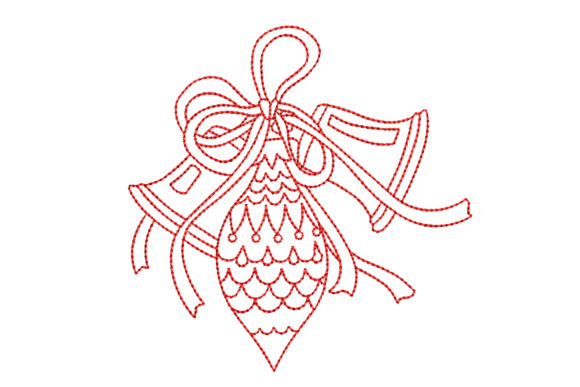 Redwork Christmas Ornament with Bells Review