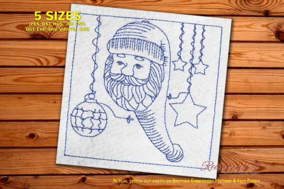 Santa's Face Redwork: A Craft Fair Seller Review